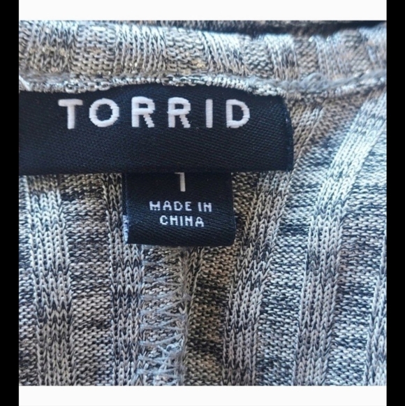 🍂🍁NWOT TORRID 1X Silver Metallic Shimmer Ribbed Knit Trapeze Dress - Picture 5 of 5